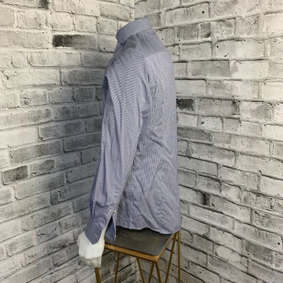 Eton Contemporary Check Button Down Dress Shirt - Picture 5 of 11